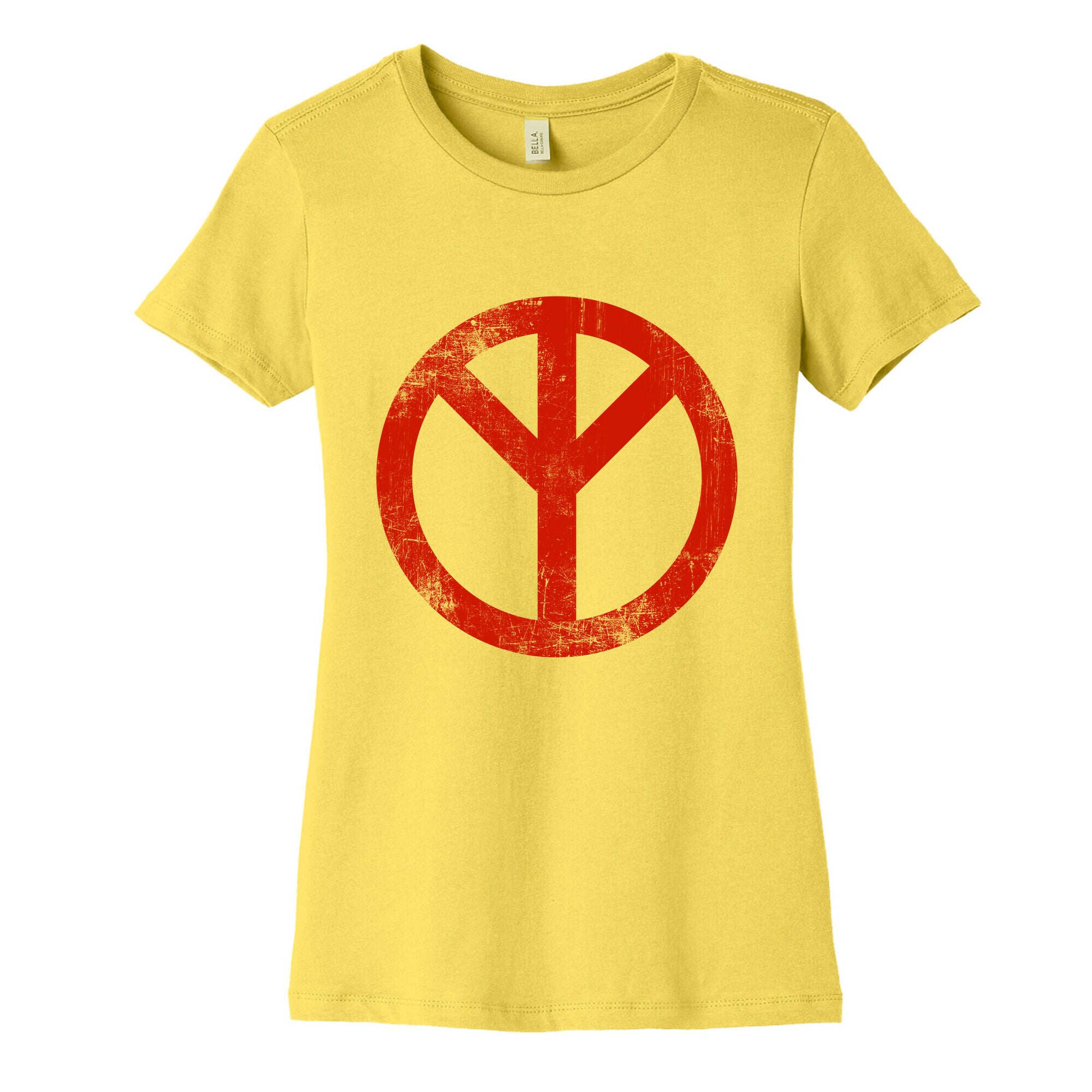 Reversed Peace Sign (Vintage) Women's Cotton Tee